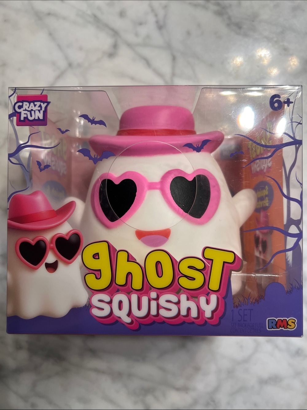 👻🎃Viral RMS Ghost Squishy  Toy - Pink & White